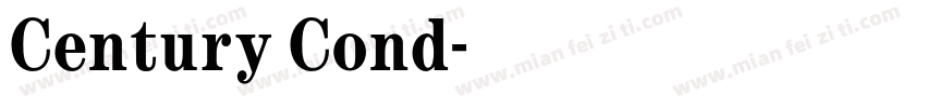 Century Cond字体转换